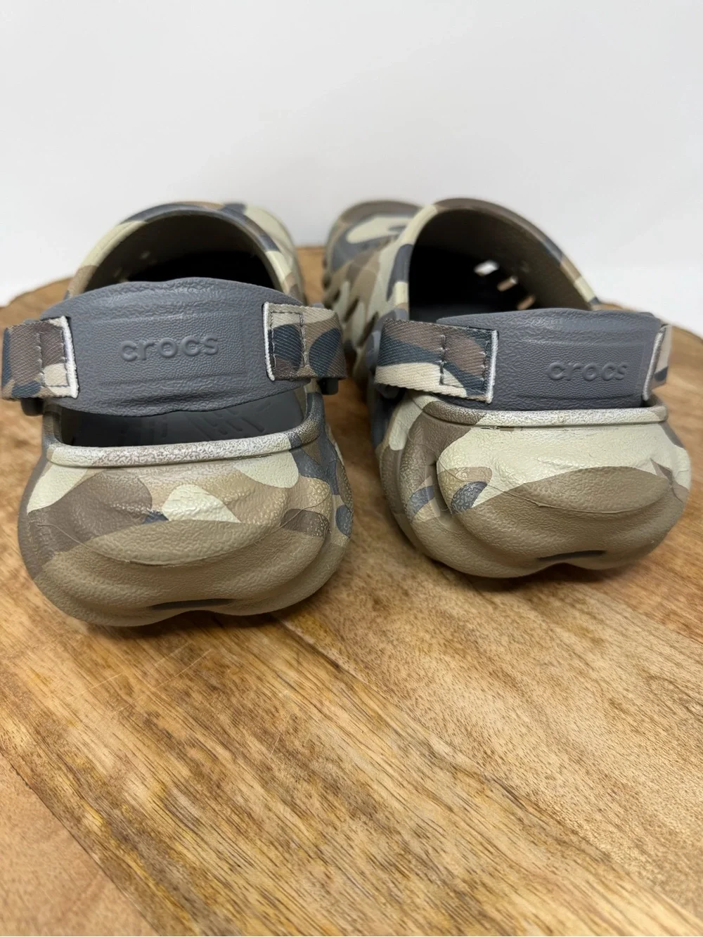 CROCS Echo Camo Redux Clogs Chunky Charcoal Camo Color way Slingback